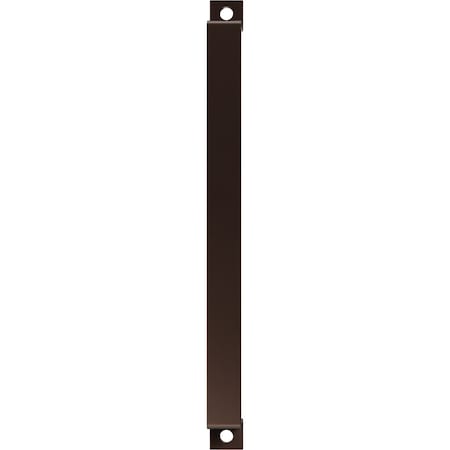 Ekena Millwork Premium 16"L x 1 1/4"W Pull Handle for 1 3/4" Doors, Rustic Brown GB6001PH416RB
